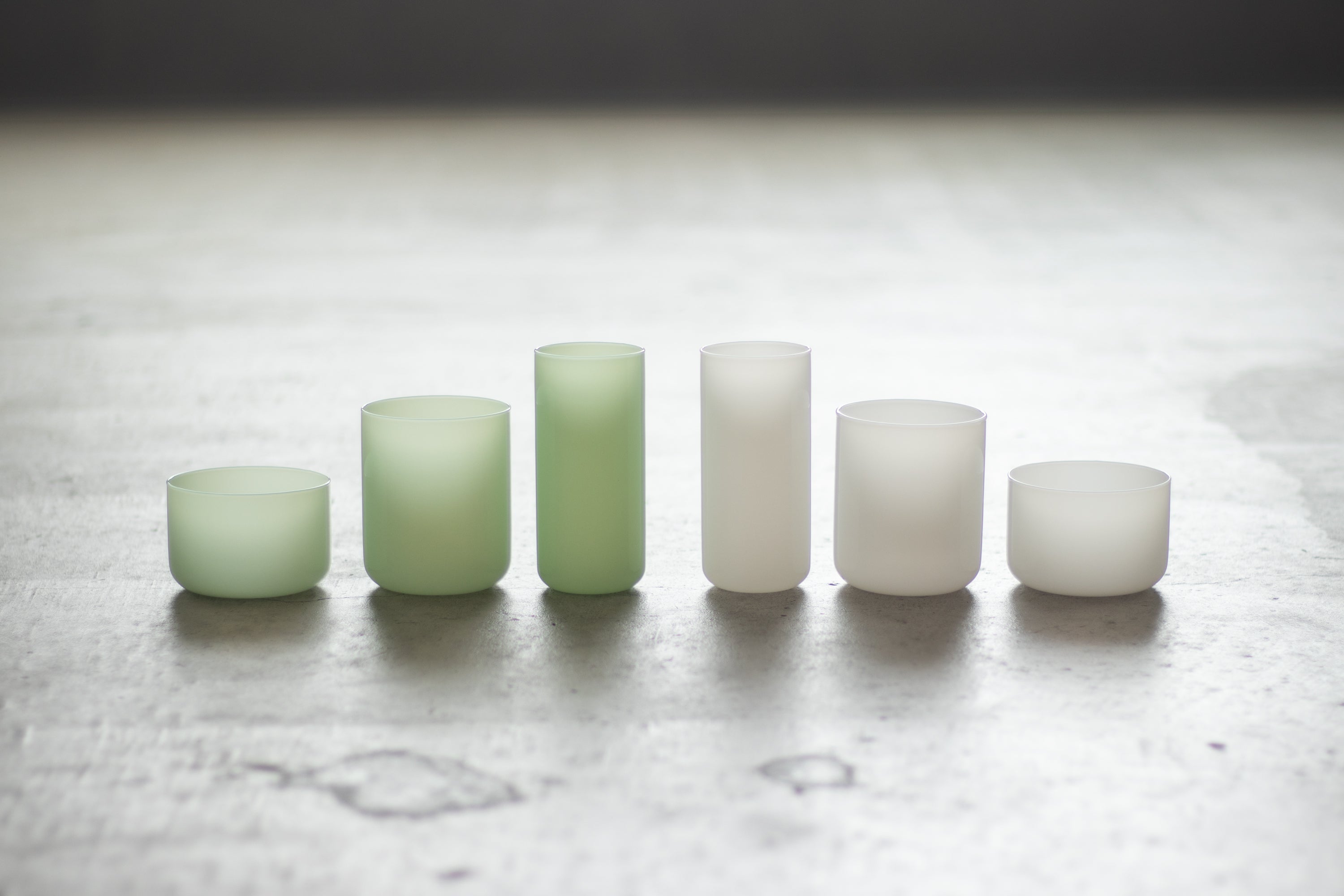 デンシタコ ミルクガラスカラー2体セット milk glass HAKU – ideaco STORE