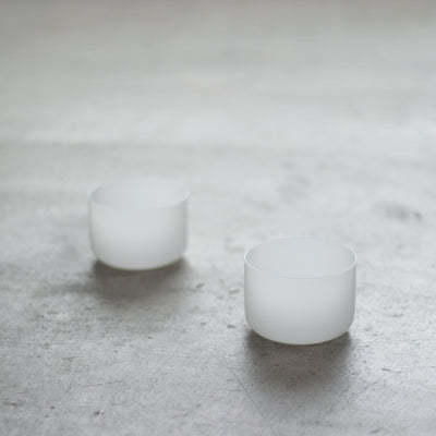 milk glass HAKU low/2pcs