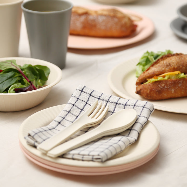 バンブーメラミン食器 スプーン＆フォーク b fiber cutlery / 2+2pcs