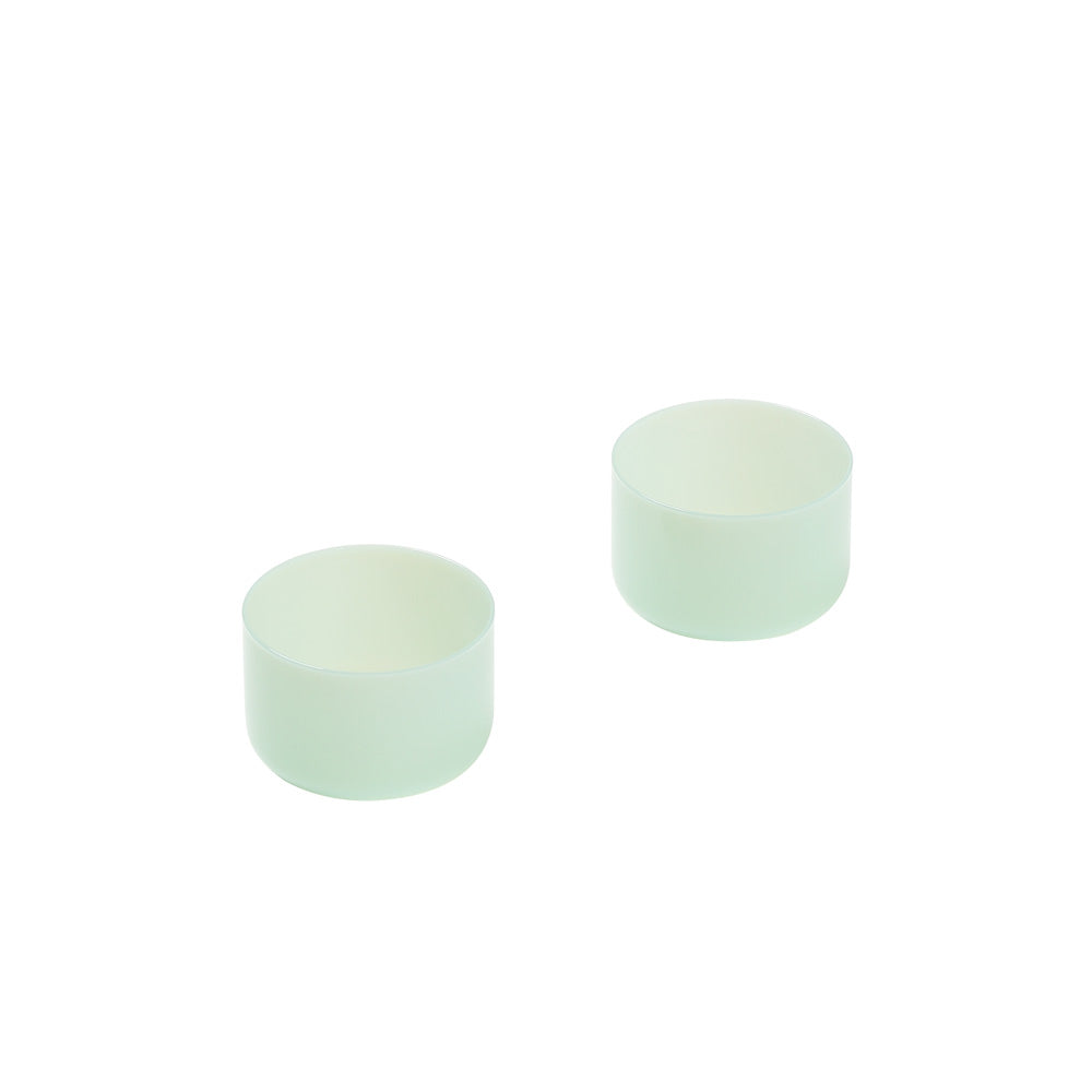 milk glass HAKU low/2pcs