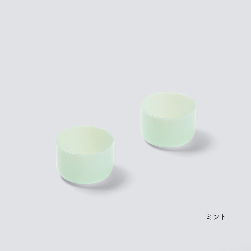 milk glass HAKU low/2pcs