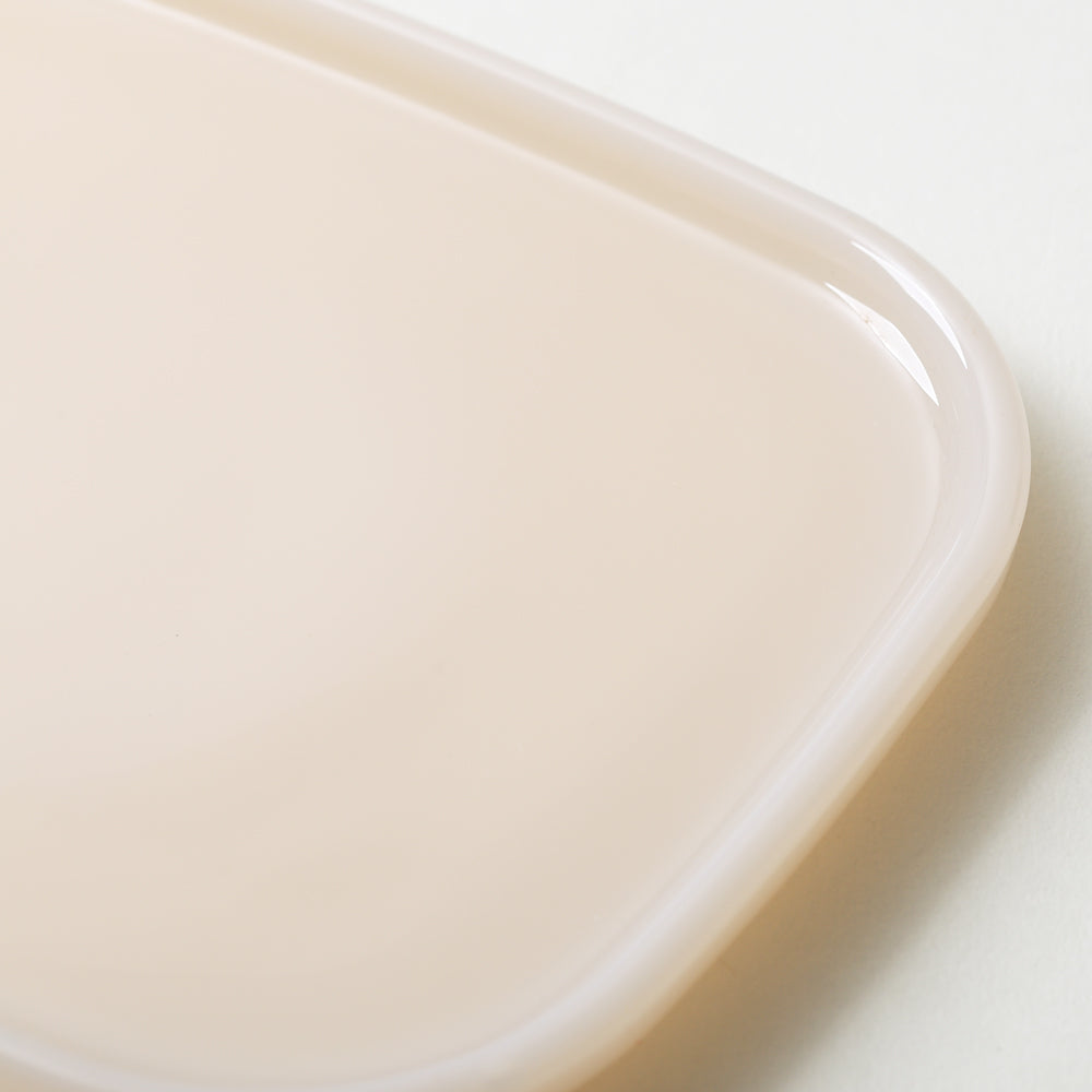 ミルクガラスまとめ買い割〉【OUTLET】中皿/平角皿 Milk Glass square