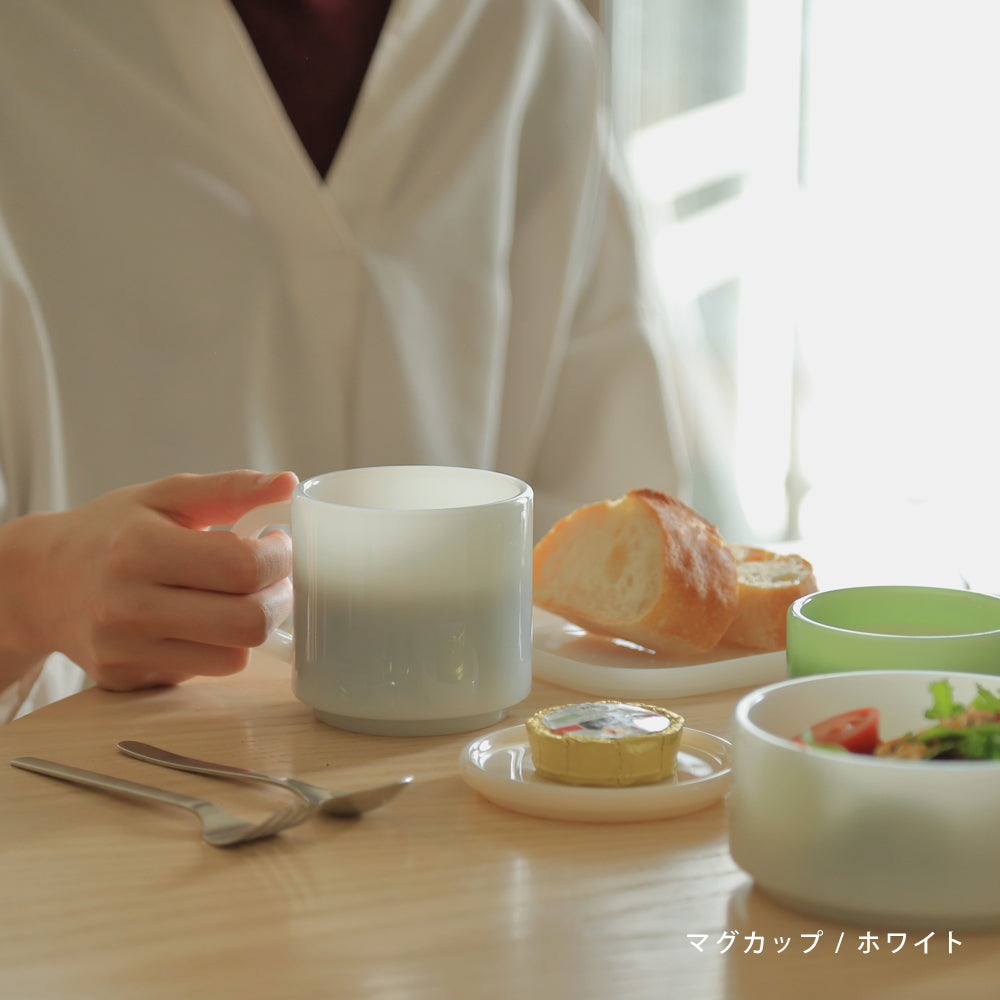 Milk Glass mug cup / 2pcs – ideaco STORE