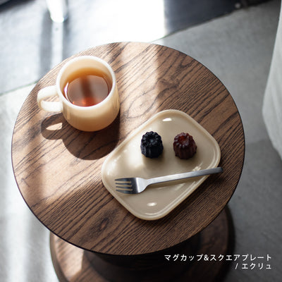 Milk Glass square plate /2pcs