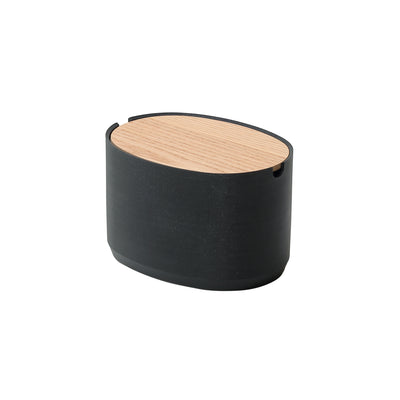 【OUTLET】石調フタ付き収納 Oval Box M / High