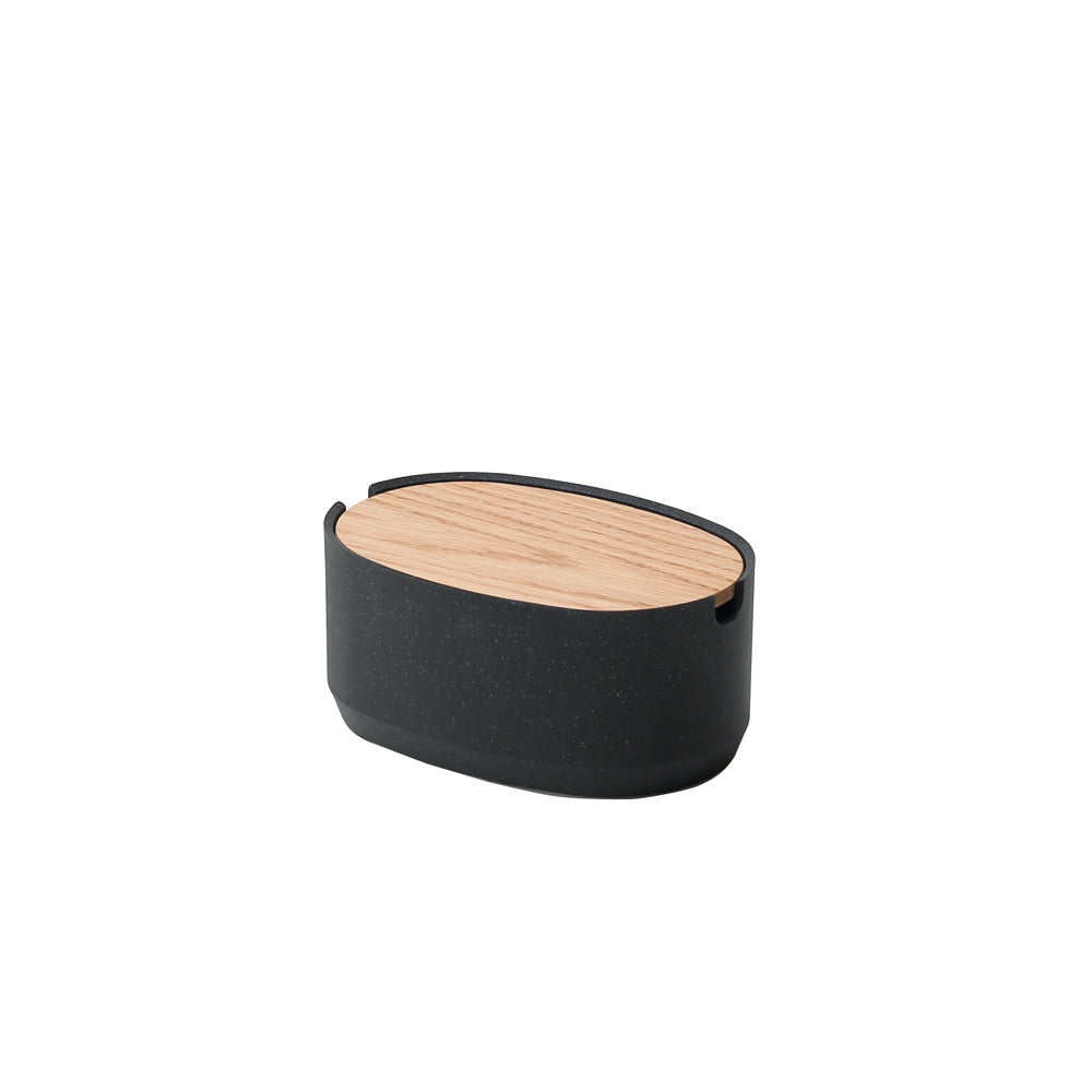 【OUTLET】石調フタ付き収納 Oval Box S / Low